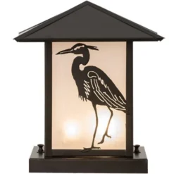 Heron 12 Inch Tall 2 Light Outdoor Pier Lamp By Meyda Lighting -LumeLux Shop Meyda Lighting 257399X10 4