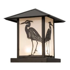 Heron 12 Inch Tall 2 Light Outdoor Pier Lamp By Meyda Lighting -LumeLux Shop Meyda Lighting 257399X10 5