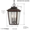 Irvington Manor 15 Inch Tall 3 Light Outdoor Hanging Lantern By Minka Lavery