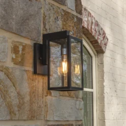 Norwell Capture 11 Inch Tall Outdoor Wall Light -LumeLux Shop Norwell 1185 MB CL On
