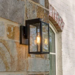 Norwell Capture 11 Inch Tall Outdoor Wall Light -LumeLux Shop Norwell 1185 MB CL alt 4