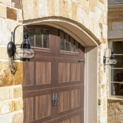 Norwell Cottage 13 Inch Tall Outdoor Wall Light -LumeLux Shop Norwell 1323 BL CL Dual Off