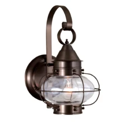 Norwell Cottage 13 Inch Tall Outdoor Wall Light -LumeLux Shop Norwell 1323 BR CL