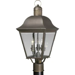 Andover 21 Inch Tall 3 Light Outdoor Post Lamp By Progress Lighting
