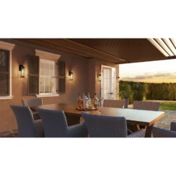 Quoizel Culpo 14 Inch Tall Outdoor Wall Light -LumeLux Shop Quoizel CLP8405MBK LS1