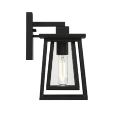 Savoy House Denver 11 Inch Tall Outdoor Wall Light -LumeLux Shop Savoy House 5 2020 BK E