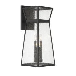 Millford 26 Inch Tall 4 Light Outdoor Wall Light By Savoy House -LumeLux Shop Savoy House 5 637 BK D
