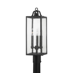Caiden 22 Inch Tall 3 Light Outdoor Post Lamp By Troy Lighting