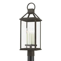 Sanders 24 Inch Tall 4 Light Outdoor Post Lamp By Troy Lighting