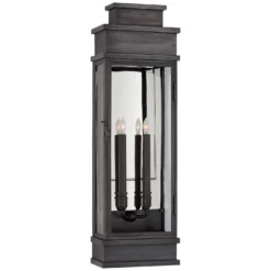 Chapman & Myers Linear 29 Inch Tall 2 Light Outdoor Wall Light By Visual Comfort Signature Collection -LumeLux Shop Visual Comfort Signature Collection CHD2911BZCG