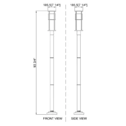 Z-Lite Luca 101 Inch Tall LED Outdoor Post Lamp -LumeLux Shop Z Lite 517PHB 567P BK LED LD 8