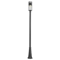 Z-Lite Luca 115 Inch Tall LED Outdoor Post Lamp -LumeLux Shop Z Lite 517PHM 519P BK LED AT 5