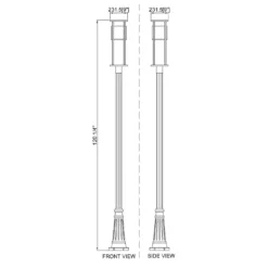 Z-Lite Luca 115 Inch Tall LED Outdoor Post Lamp -LumeLux Shop Z Lite 517PHM 519P BK LED LD 8