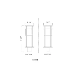 Z-Lite Luca 21 Inch Tall LED Outdoor Post Lamp -LumeLux Shop Z Lite 517PHM BK LED LD 8