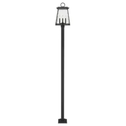 Broughton 115 Inch Tall 4 Light Outdoor Post Lamp By Z-Lite -LumeLux Shop Z Lite 521PHBS 536P BK AT 4