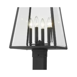 Broughton 115 Inch Tall 4 Light Outdoor Post Lamp By Z-Lite -LumeLux Shop Z Lite 521PHBS 536P BK AT 6