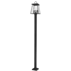 Broughton 115 Inch Tall 4 Light Outdoor Post Lamp By Z-Lite -LumeLux Shop Z Lite 521PHBS 536P BK NL 7