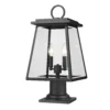 Broughton 21 Inch Tall 2 Light Round Post Outdoor Pier Lamp By Z-Lite