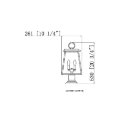 Broughton 21 Inch Tall 2 Light Round Post Outdoor Pier Lamp By Z-Lite -LumeLux Shop Z Lite 521PHMR 533PM BK LD 8