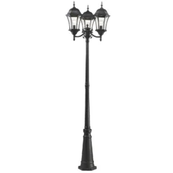 Wakefield 90 Inch Tall 3 Light Outdoor Post Lamp By Z-Lite
