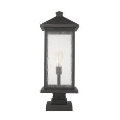 Z-Lite Portland 25 Inch Tall Outdoor Pier Lamp -LumeLux Shop Z Lite 531PHBXLS SQPM ORB