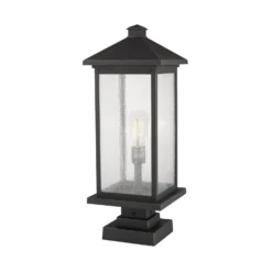 Z-Lite Portland 25 Inch Tall Outdoor Pier Lamp -LumeLux Shop Z Lite 531PHBXLS SQPM ORB AT 6