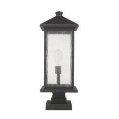 Z-Lite Portland 25 Inch Tall Outdoor Pier Lamp -LumeLux Shop Z Lite 531PHBXLS SQPM ORB NL 7