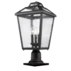 Bayland 22 Inch Tall 3 Light Outdoor Pier Lamp By Z-Lite