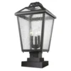 Bayland 21 Inch Tall 3 Light Outdoor Pier Lamp By Z-Lite