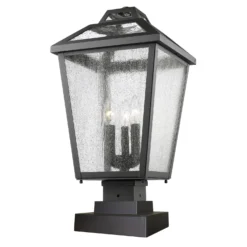 Bayland 21 Inch Tall 3 Light Outdoor Pier Lamp By Z-Lite
