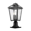 Bayland 19 Inch Tall 3 Light Outdoor Pier Lamp By Z-Lite