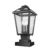 Bayland 18 Inch Tall 3 Light Outdoor Pier Lamp By Z-Lite