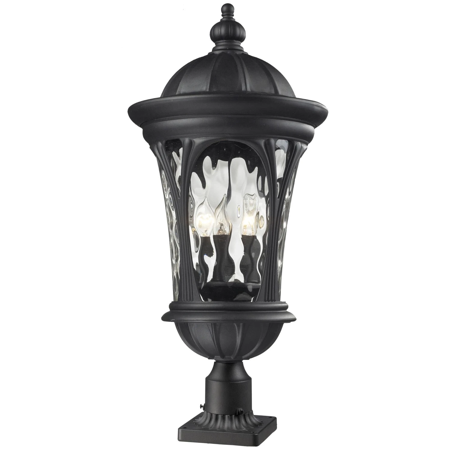 Doma 30 Inch Tall 3 Light Outdoor Pier Lamp By Z-Lite 1 Doma 30 Inch Tall 3 Light Outdoor Pier Lamp By Z-Lite