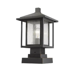 Z-Lite Aspen 16 Inch Tall Outdoor Pier Lamp -LumeLux Shop Z Lite 554PHMS SQPM ORB