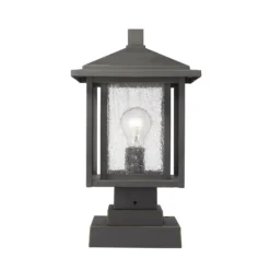 Z-Lite Aspen 16 Inch Tall Outdoor Pier Lamp -LumeLux Shop Z Lite 554PHMS SQPM ORB AT 4