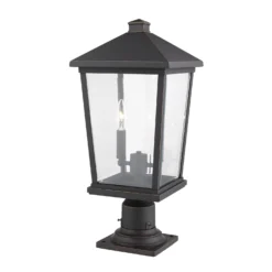 Beacon 21 Inch Tall 2 Light Outdoor Pier Lamp By Z-Lite -LumeLux Shop Z Lite 568PHBR 533PM ORB AT 5