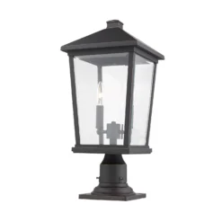 Beacon 21 Inch Tall 2 Light Outdoor Pier Lamp By Z-Lite -LumeLux Shop Z Lite 568PHBR 533PM ORB AT 6