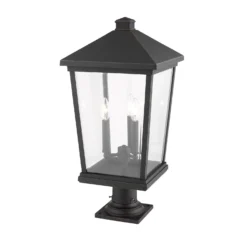 Beacon 25 Inch Tall 3 Light Outdoor Pier Lamp By Z-Lite -LumeLux Shop Z Lite 568PHXLR 533PM ORB AT 4