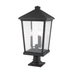 Beacon 25 Inch Tall 3 Light Outdoor Pier Lamp By Z-Lite -LumeLux Shop Z Lite 568PHXLR 533PM ORB AT 5