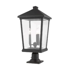 Beacon 25 Inch Tall 3 Light Outdoor Pier Lamp By Z-Lite -LumeLux Shop Z Lite 568PHXLR 533PM ORB AT 6