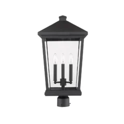 Beacon 23 Inch Tall 3 Light Outdoor Post Lamp By Z-Lite -LumeLux Shop Z Lite 568PHXLR BK NL 7