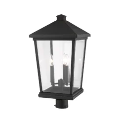 Beacon 23 Inch Tall 3 Light Outdoor Post Lamp By Z-Lite -LumeLux Shop Z Lite 568PHXLR ORB AT 5