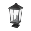 Beacon 24 Inch Tall 3 Light Outdoor Pier Lamp By Z-Lite