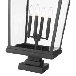 Beacon 32 Inch Tall 4 Light Outdoor Pier Lamp By Z-Lite -LumeLux Shop Z Lite 568PHXXLS SQPM BK AT 6