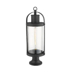 Z-Lite Roundhouse 27 Inch Tall Outdoor Pier Lamp -LumeLux Shop Z Lite 569PHB 553PM BK AT 4