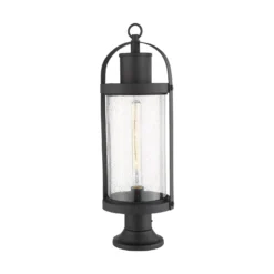 Z-Lite Roundhouse 27 Inch Tall Outdoor Pier Lamp -LumeLux Shop Z Lite 569PHB 553PM BK AT 5