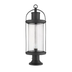 Z-Lite Roundhouse 27 Inch Tall Outdoor Pier Lamp -LumeLux Shop Z Lite 569PHB 553PM BK NL 7