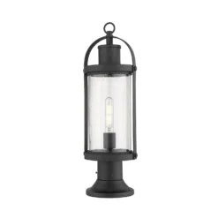 Z-Lite Roundhouse 22 Inch Tall Outdoor Pier Lamp -LumeLux Shop Z Lite 569PHM 553PM BK AT 6
