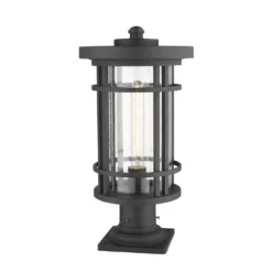 Z-Lite Jordan 19 Inch Tall Outdoor Pier Lamp -LumeLux Shop Z Lite 570PHB 533PM BK AT 5