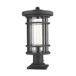 Z-Lite Jordan 19 Inch Tall Outdoor Pier Lamp -LumeLux Shop Z Lite 570PHB 533PM BK AT 6